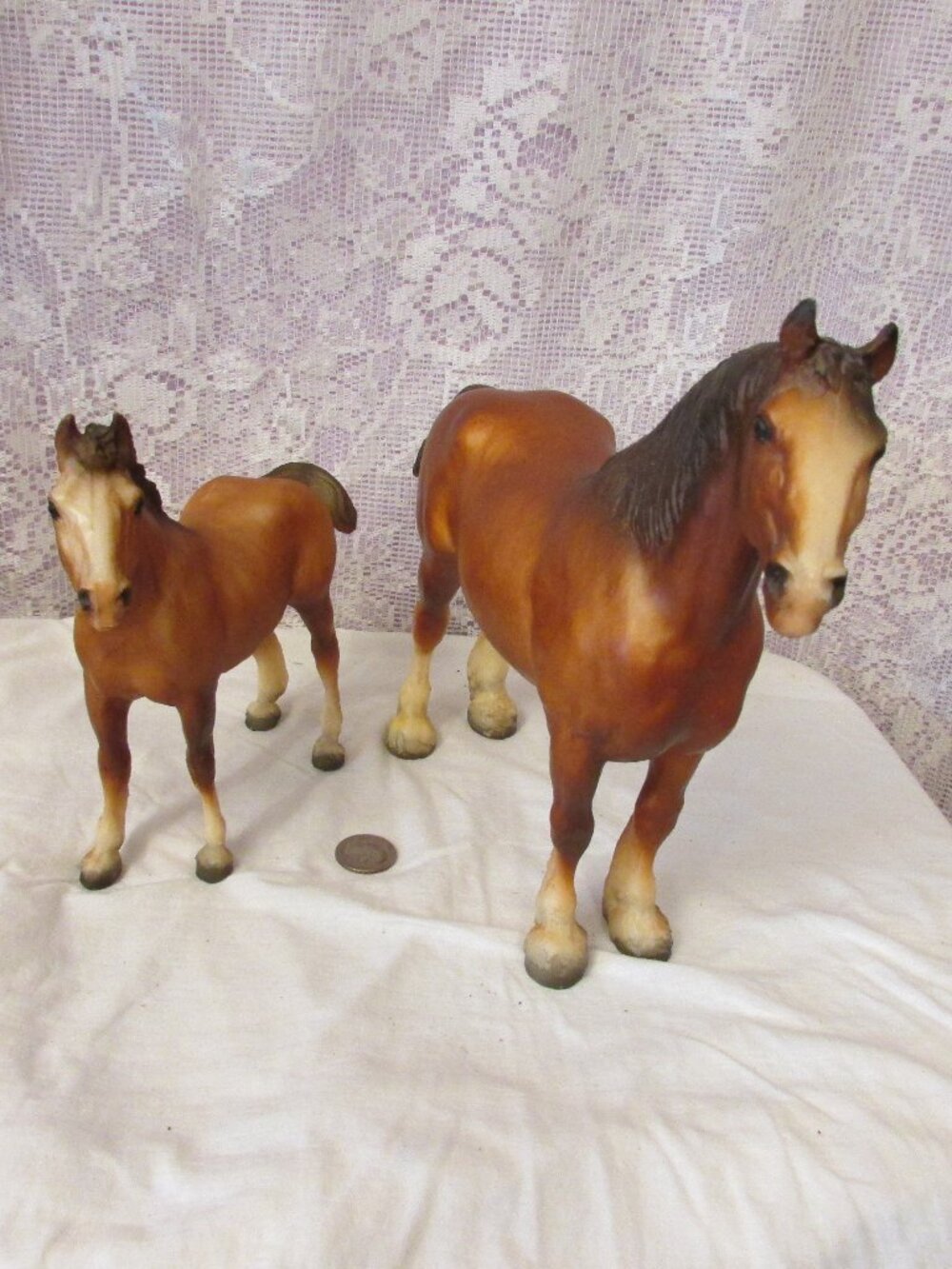 Vintage Breyer Clydesdale Mare & Foal Set